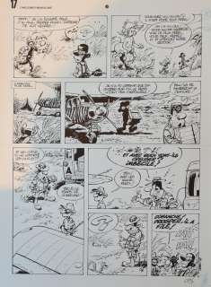 SERON (PIERRE SERON ) (1942 -2017) ORIGINAL INDIAN INK DRAWING ON PAPER FROM THE SERIES "LES PETITS HOMMES" ALBUM "LE VOLCAN D’OR" DATING FROM 1988. | Goldfield