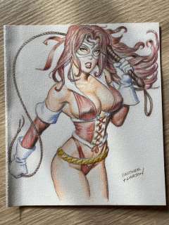 Fastner et Larson - 1 Colour pencil drawing - Lady Rawhide - Original Lady Rawhide | Catawiki
