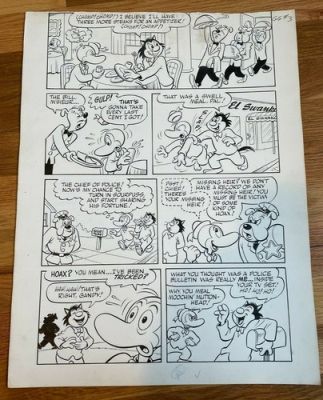 GANDY GOOSE #3 original comic art SOURPUSS 1953 steak hoax police EL SWANKO | eBay US (Buy It Now)