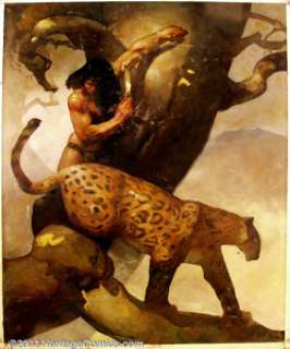 Jeff Jones - Original Tarzan Oil Painting (2001). Jeffrey Jones burst forth onto the comics and illustration scene - | Heritage