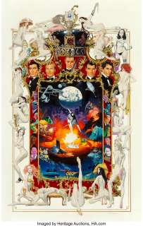 Robert McGinnis (American, 1926) 007 James Bond: Agents, Villains, and Babes, Sunday Times interior illustration, 1999...