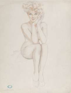 Alberto Vargas (Peruvian/American, 1896-1982). Cover Girl, Esquire study. Watercolor and pencil on paper. 25-3/4 x 20-5/... | Heritage