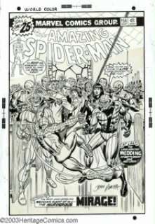 John Romita - Original Cover Art for Amazing Spider-Man #156 (Marvel, 1976). John Romita’s impact on the Marvel - | Heritage
