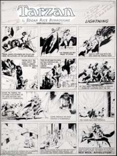 Hal Foster - Tarzan Sunday Original Art Comic Strip Art, dated 6-25-33 (King Features Syndicate, 1933). Edgar Rice - | Heritage
