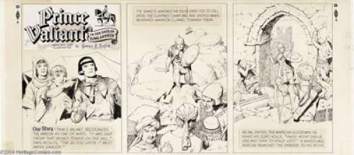 Hal Foster - Prince Valiant Sunday Comic Strip Original Art, dated 7-9-61 (King Features Syndicate, 1961). This - | Heritage