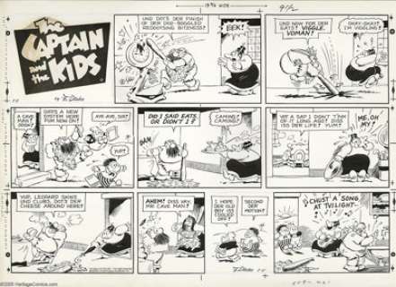 John Dirks - The Captain and the Kids Sunday Comic Strips Group of 50 Original Art (United Features Syndicate, -