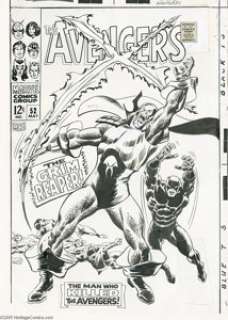 John Buscema - Avengers #52 Cover Original Art (Marvel, 1968). The Grim Reaper has claimed victory over Goliath, - | Heritage