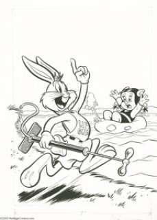 Western Publishing Artist - Looney Tunes and Merry Melodies #117 Cover Original Art (Dell, 1951). When Petunia‘s -