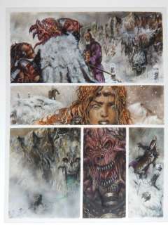 Pilotta, Franco | Original painted page  - La Marqué du Demon  - La Geste Ecarlate  - (2004) | Catawiki
