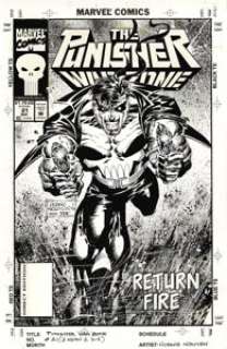 Hoang Nguyen - The Punisher: War Zone #21 Cover Original Art (Marvel, 1993). This action-packed cover -