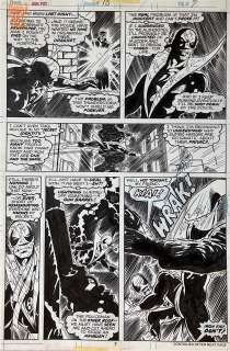 Dan Adkins John Byrne - Iron Fist #10 P.7 (Marvel, 1976) ‘Kung Fu Killer‘ Rain-Swept Action!