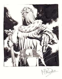 Mike Perkins - Baron Zemo in Classic Costume Painted Art - Signed