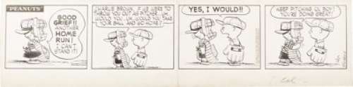 Charles Schulz - Peanuts Daily Comic Strip Original Art, dated 5-18-53 (United Feature Syndicate, 1953). In the - | Heritage