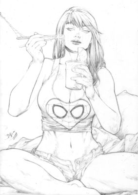 Ed Benes | Mary Jane - 11"x17" Pencil | Ed Benes