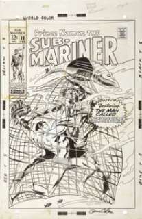 Gene Colan and Dan Adkins - Sub-Mariner #10 Cover Original Art (Marvel, 1969). Imperious Rex -- Prince - | Heritage