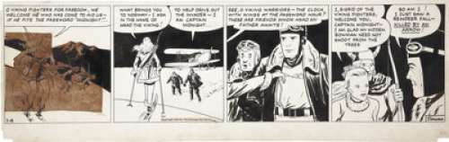 Erwin Hess (as Jonwan) Captain Midnight Daily Comic Strip Original Art, dated 3-18-43 (Chicago Sun -