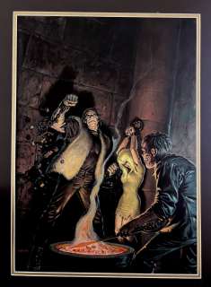 Earl Norem - Monsters Unleashed #8 Very Large Cover Painting (Stunning Frankenstein Monster & Babe Captured By Zombie!) 1974