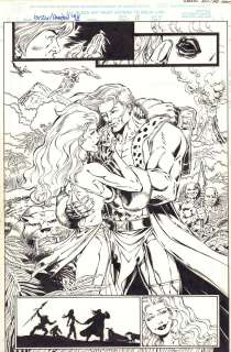 Darren Auck, Rodney Ramos - Ka-Zar / Daredevil Unpublished Annual P.11 - Ka-Zar & Shanna the She-Devil Splash - 1998