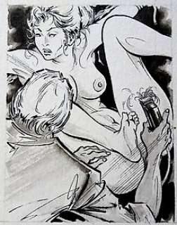 Unidentified - 7 Dessins originaux à l’encre SM - Ensemble complet - SM - 1970 | Catawiki