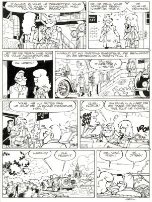 Bédu | Clifton, Dernière séance, planche originale à l’encre de chine pour cet album paru en 1988 au Lombard. | Septimus