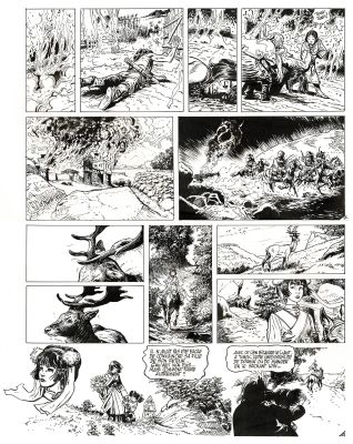 Franz | Poupée d’ivoire, Le tombeau Scythe, planche originale à l’encre de chine. | Septimus