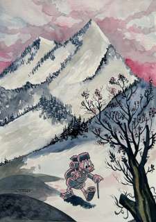 Julian Jordan - 1 Original colour drawing - Uncle Scrooge - "Crossing Valley" | Catawiki