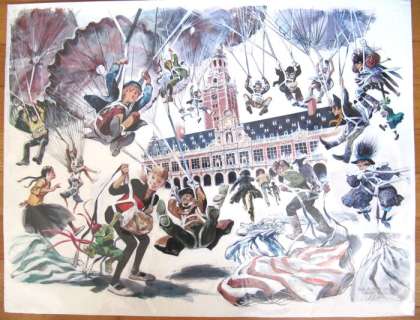 Follet, René - 1 Original colour drawing - Leuven in strips, strips in Leuven - 2008 | Catawiki