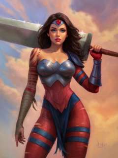 Will Jack - Absolute Wonder Woman Oil Painting