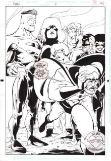 Dev Madan, Keith Champagne - Young Heroes in Love #3 P.22 - Superman & the Team End Page Splash - 1997