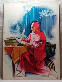 Carcupino, Fernando - 1 Original colour drawing - Dante Alighieri | Catawiki