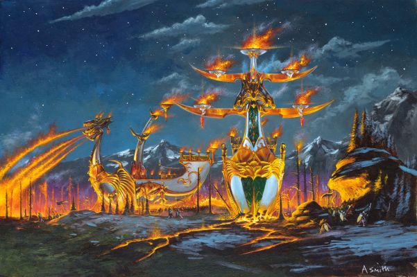 Lot 274 - SMITH, Adrian (né en 1969) : Elf Demental Ship Illustration… | misc / divers