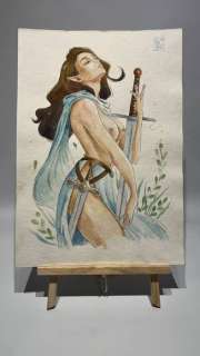 Saras - 1 Original colour drawing - Ragazza fantasy - 2024 | Catawiki