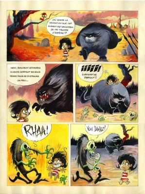 Lot 6 - Olivier SUPIOT Planche en couleur directe Marie Frisson, avant Marie… | misc / divers