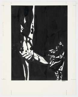 Didier Comès (Dieter Herman Comes 1942-2013) - L‘arbre coeur. Dessin original pour le 2ème plat. Encre de chine. Publié chez Casterman.…