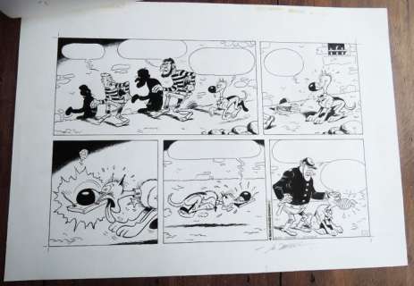 Janvier, Michel | Original Indian ink plate  - Rantanplan  - La Mascotte  - (1985) | Catawiki