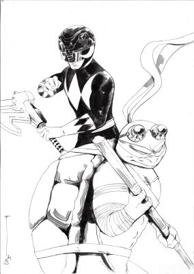 Helena Masellis | Mighty Morphin Power Rangers/TMNT II #01 - Retailer Variant Cover | Kinetic Collectibles