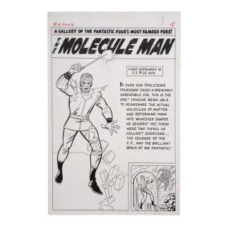 Marvel Comics - Fantastic Four Annual No. 2 Molecule Man Gallery Pin-Up by Jack Kirby and Chic Stone | Propstore