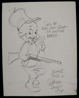 Chuck Jones Original Elmer Fudd Illustration Signed | Animazing Gallery