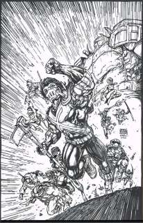 Freddie E. Williams II | Power Rangers TMNT v2Collab w/ Kevin Eastman Issue 411×17 Inks | Freddie E. Williams II