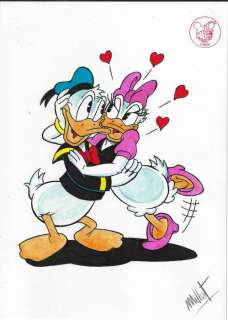 Millet - 1 Original colour drawing - Donald Duck - Vintage Style | Catawiki