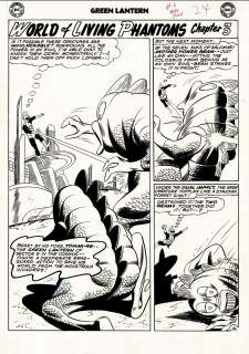Gil Kane Joe Giella | Green Lantern #6 P 19 Chapter 3 Semi-Splash (1St Tomar-Re Issue! Tomar-Re Battles Throughout!) Large Art - 1961 | Romitaman