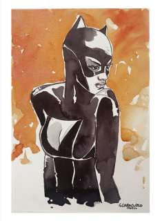 Giancarlo Caracuzzo - 1 Original colour drawing - Catwoman - 2024