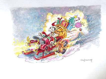 Fernandez, Tony | Original drawing   - Goofy 4  - Disney Art X-Mas | Catawiki