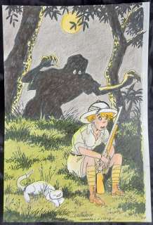 Wasterlain, Marc - 1 Original colour drawing - Jeannette Pointu - Hommage à Hergé | Catawiki