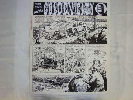 Kearon, Ted - 1 Original page - Robot Archie and the Golden City - 1970 | Catawiki