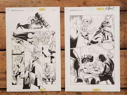 Anthony Williams - 2 Original page - Batman - Page 3 en 6 uit batman / Toyman issue 3 - 1999 | Catawiki
