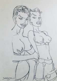 Baldazzini, Roberto - 1 Original preliminary drawing - Red Domina | Catawiki