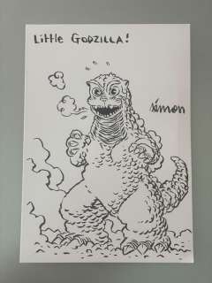 Simon Gane - 1 Original drawing - Godzilla - Little Godzilla | Catawiki