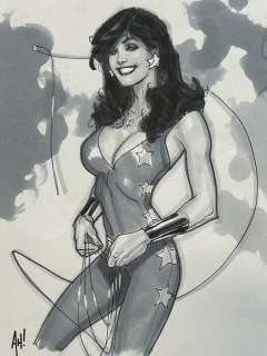 Adam Hughes - 1 Original drawing - Wonder Girl - 2016