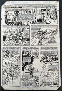Alan Weiss, Dan Green - 1 Original page - The Avengers #216 page 16 - ...To Avenge the Avengers! Tigra-Captain America-Silver Surfer-Molecule Man - 1982 | Catawiki